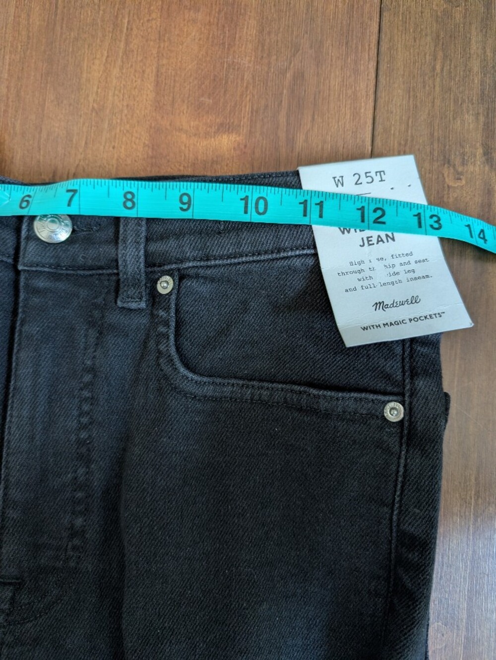 Madewell The Tall Wide-Leg Jean in Super Stretch NW626 Size 25 Tall NWT - Picture 8 of 8